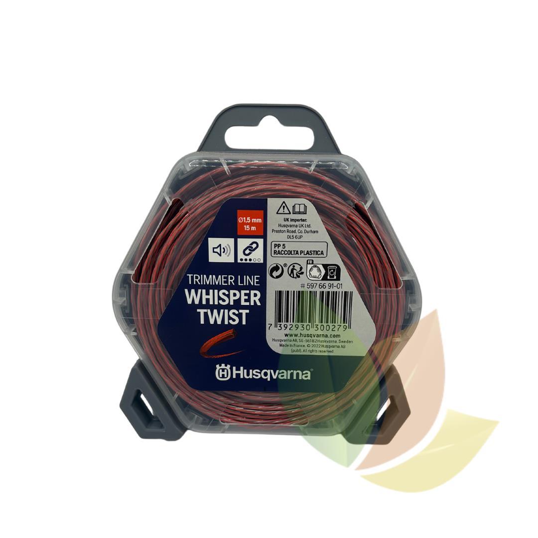 Rolo 15M Fio Nylon Husqvarna Whisper Twist 1.5mm