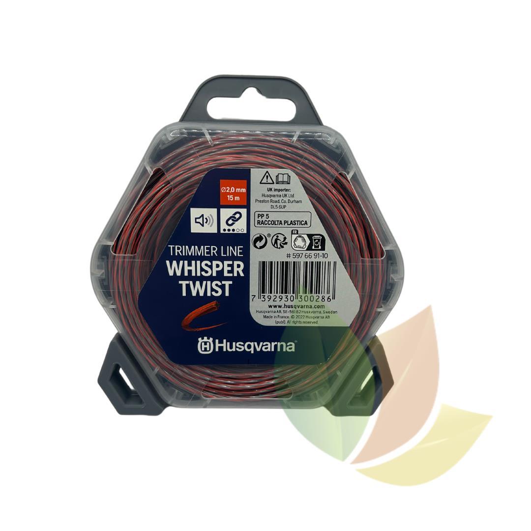 Rolo 15M Fio Nylon Husqvarna Whisper Twist 2mm